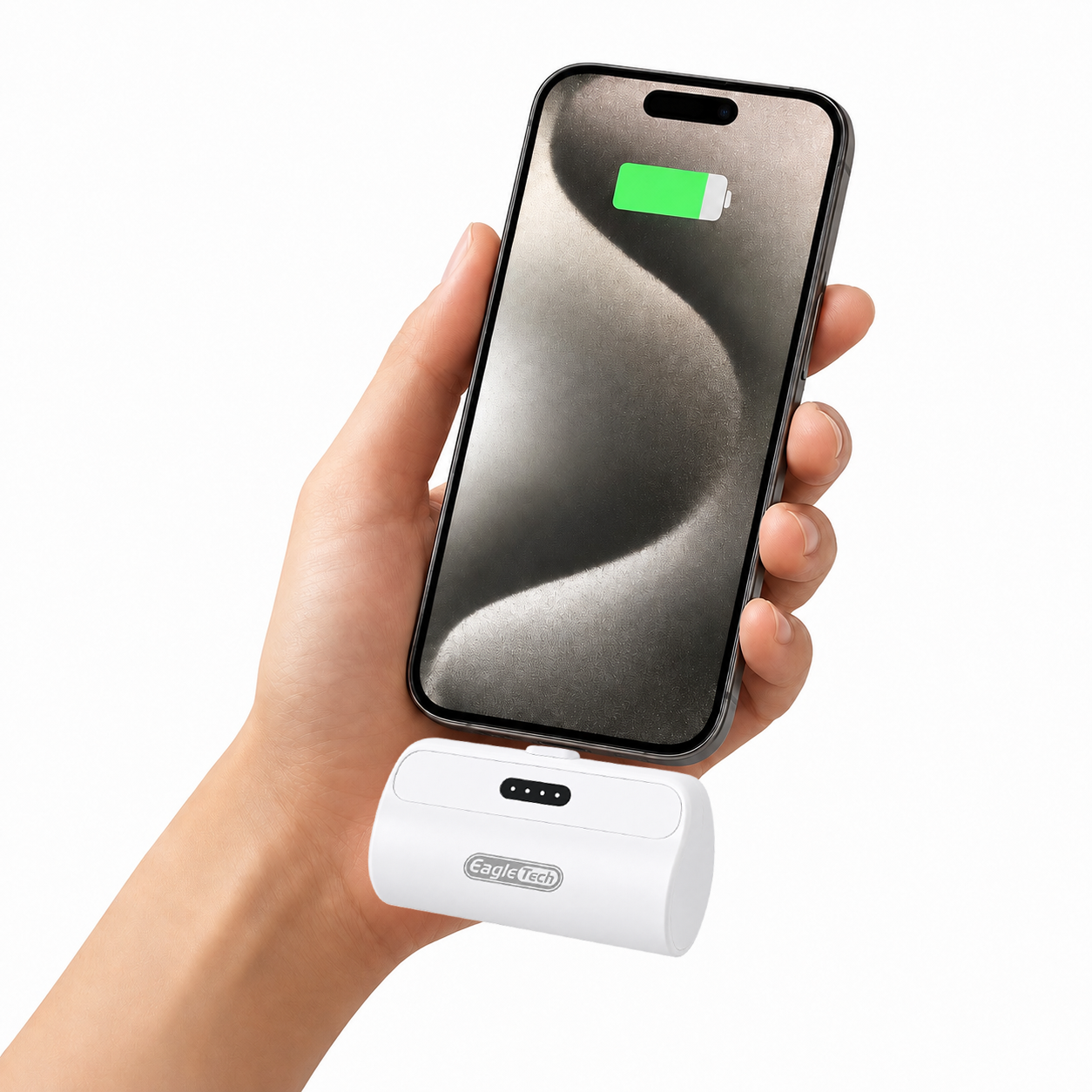 Cargador Portátil Compacto EagleTech USB-C y Lightning 5,000mAh