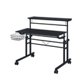 ESCRITORIO TECHNI MOBILI ROLLING WRITING DESK WHEIGHT ADJUSTABLE TABLETOPSHELF 12M BLACK