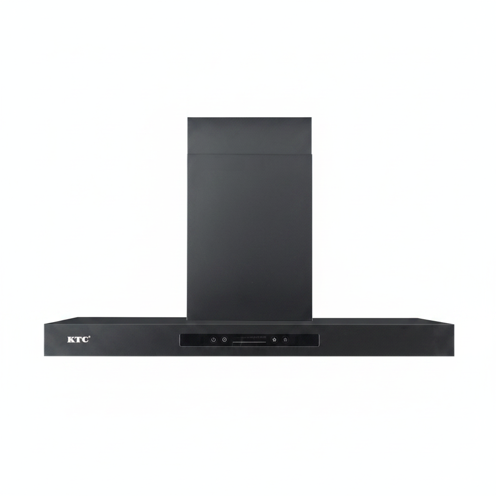 EXTRACTOR KTC ESSENZA TIPO SHAPE DE ACERO INOXIDABLE 60CM BLACK