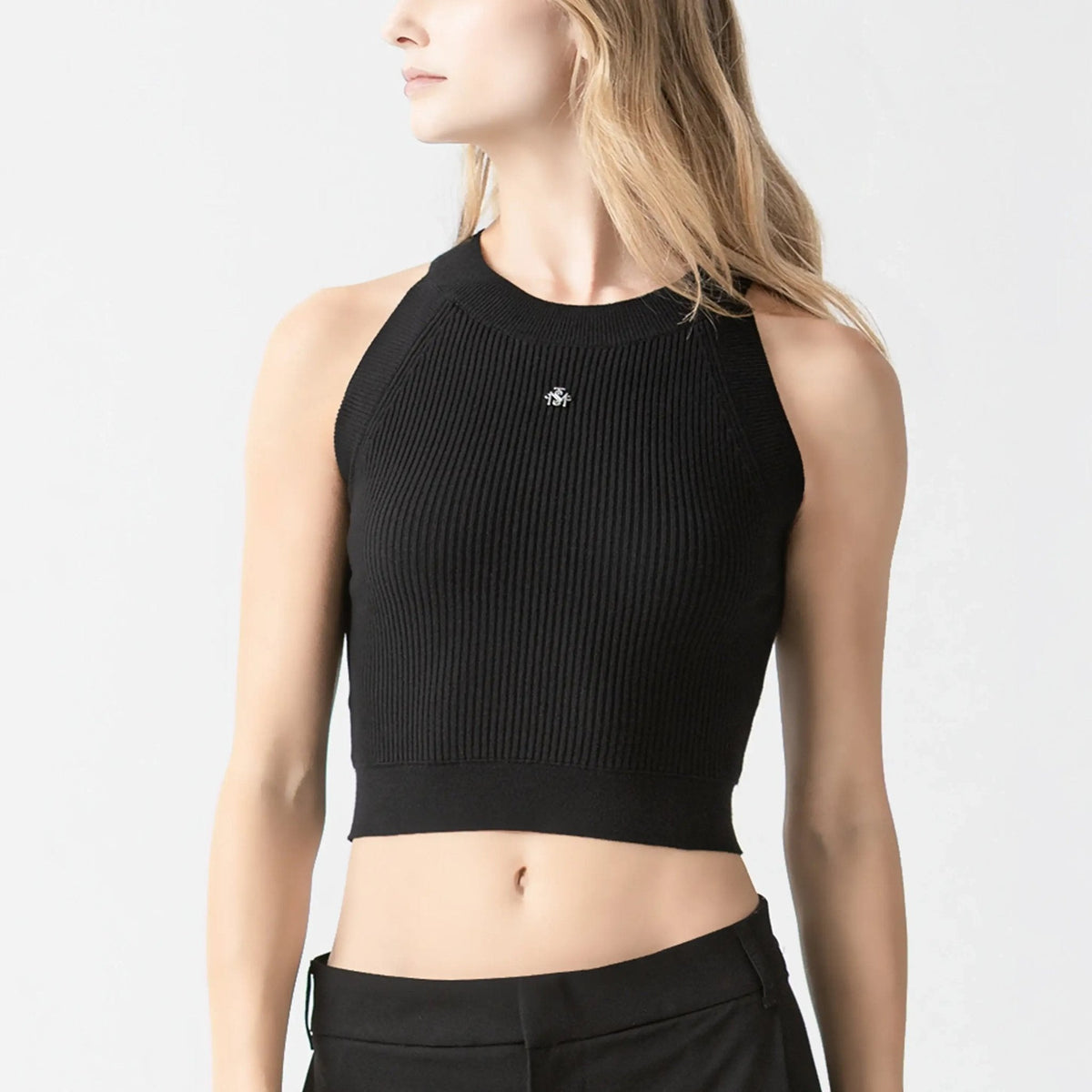 FAIRY KNITTED CROP TOP WOMEN BLACK - Monastery | Tienda Oficial Colombia