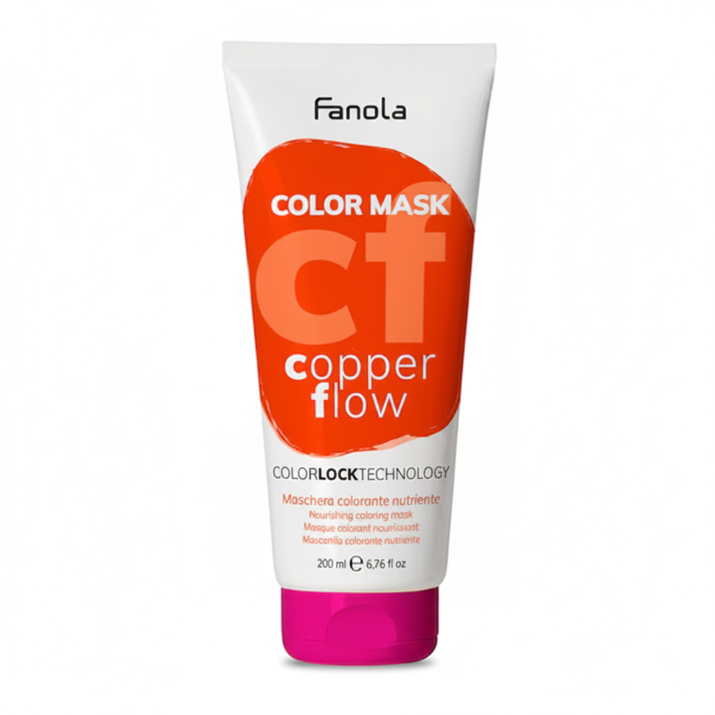 Fanola Color Mask Copper Flow centrado en fondo blanco