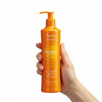 Fanola Wonder Nourishing Extra Care Mask 350ml sostenido por una mano