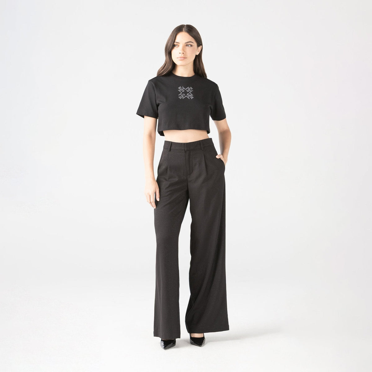 FIDDA CROP TOP WOMEN BLACK - Monastery | Tienda Oficial Colombia