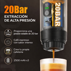 Cafetera Portátil Espresso 3 en 1 con Batería Recargable