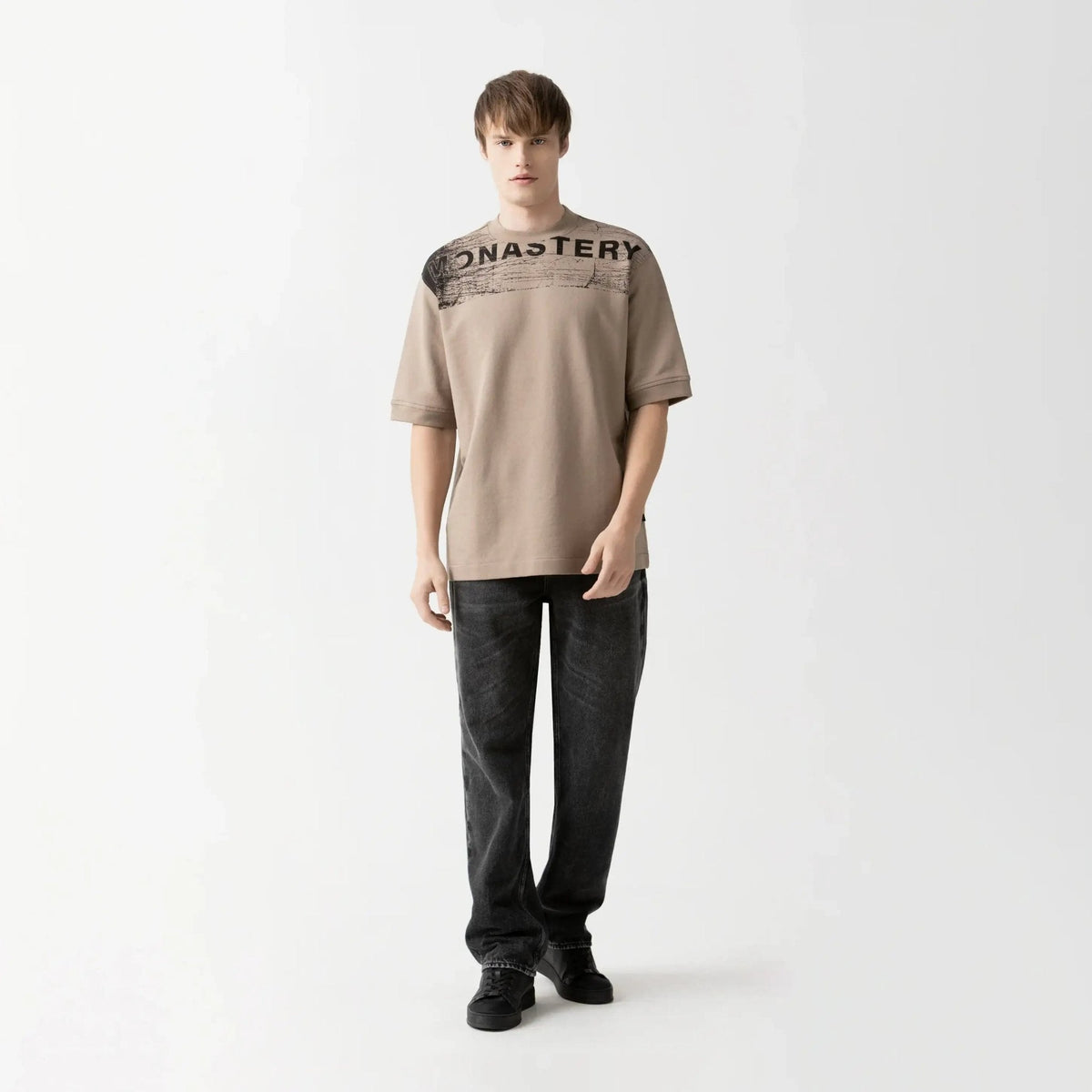 GIBBON T - SHIRT OVERSIZED MEN TAUPE GRAY - Monastery | Tienda Oficial Colombia