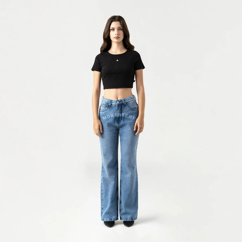 GODIVA CROP TOP WOMEN BLACK - Monastery | Tienda Oficial Colombia