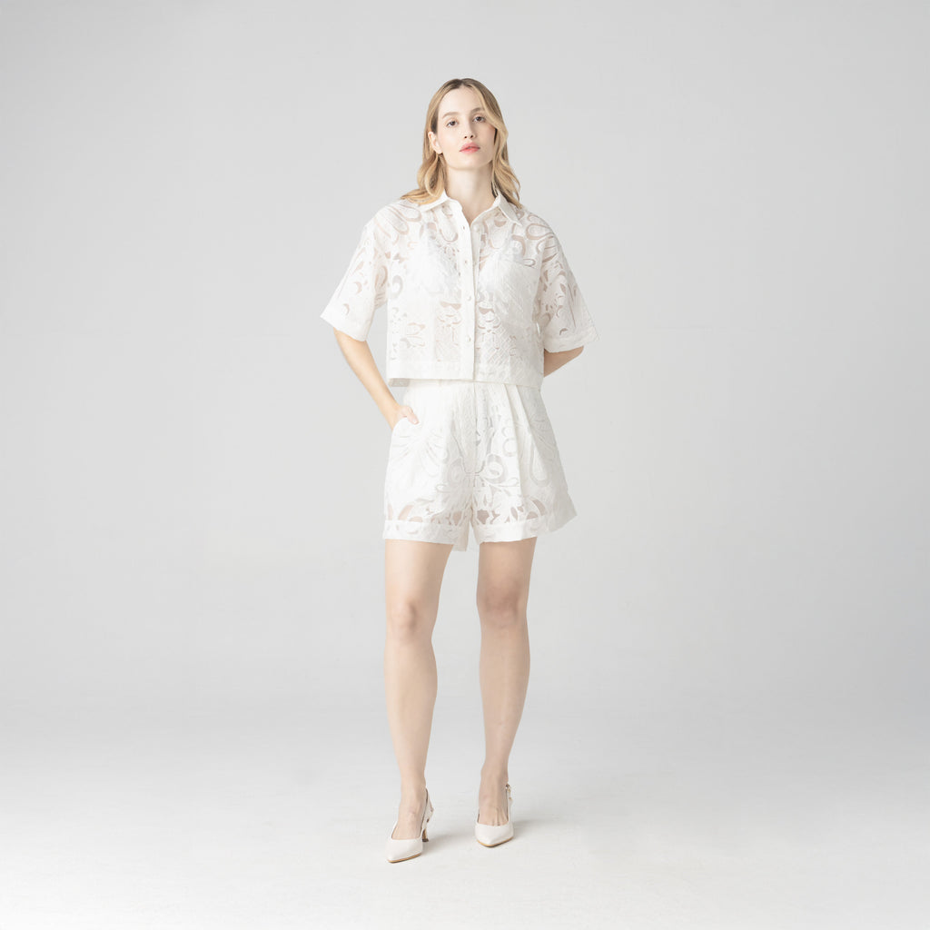GRECK SHORT WOMEN WHITE - Monastery | Tienda Oficial Colombia