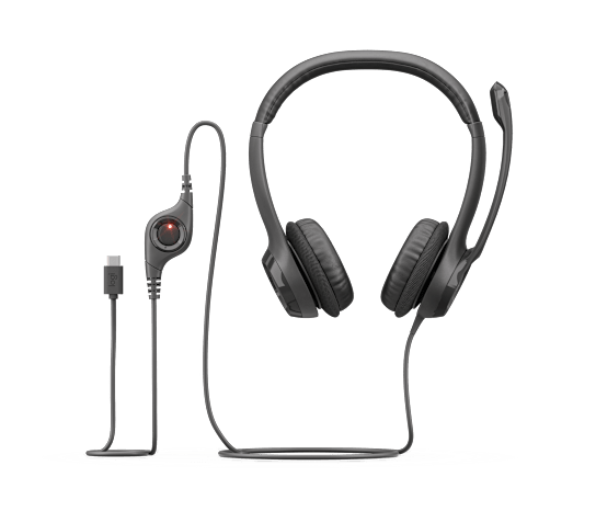 HEADSET LOGITECH H390 CLEARCHAT COMFORT USB BLACK
