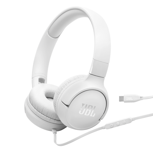 HEADPHONE JBL TUNE 520C WIRED OVEREAR USBC WHITE