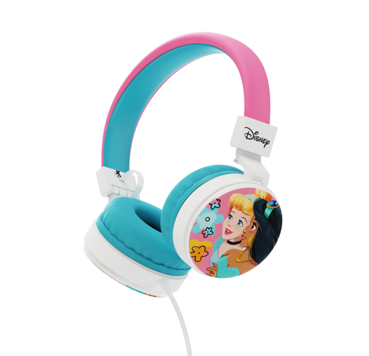 HEADPHONE XTECH KIDS DISNEY PRINCESS WIRED WITH VOLMIC AUDIO 35MM AQUA
