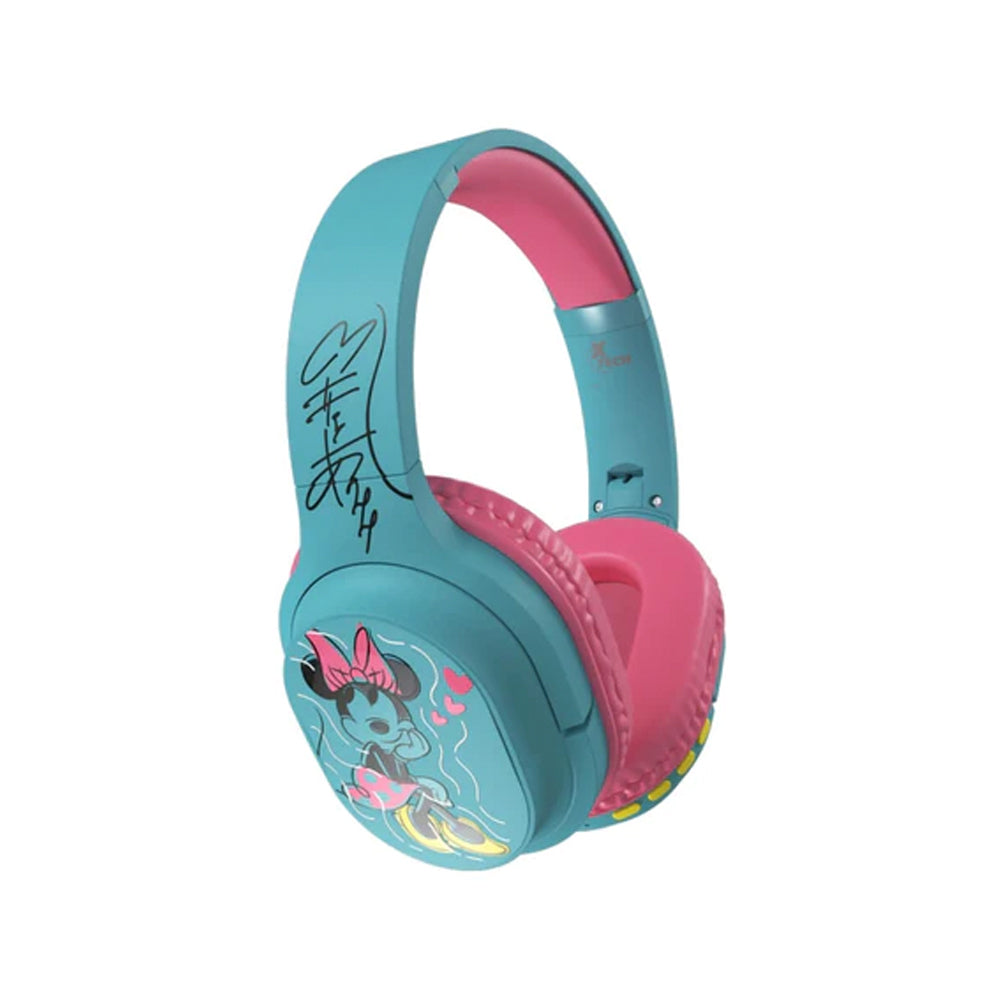 HEADPHONE XTECH KIDS MINNIE MOUSE WIRELESS VOLMIC AQUA