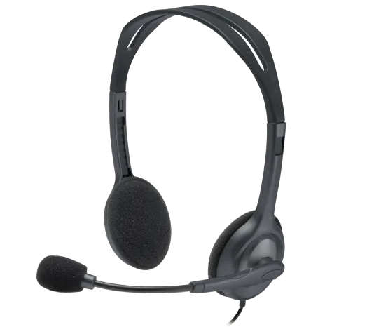 HEADSET LOGITECH H111 STEREO AUDIO 35MM BLACK
