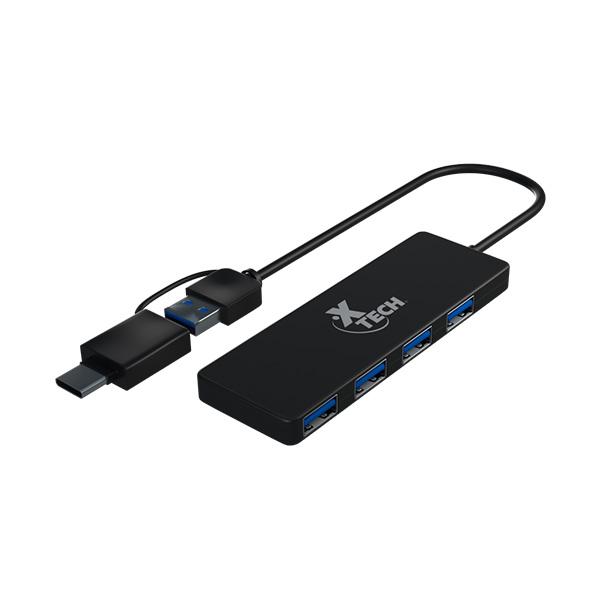 HUB XTECH 4IN1 USBC TO USB 30