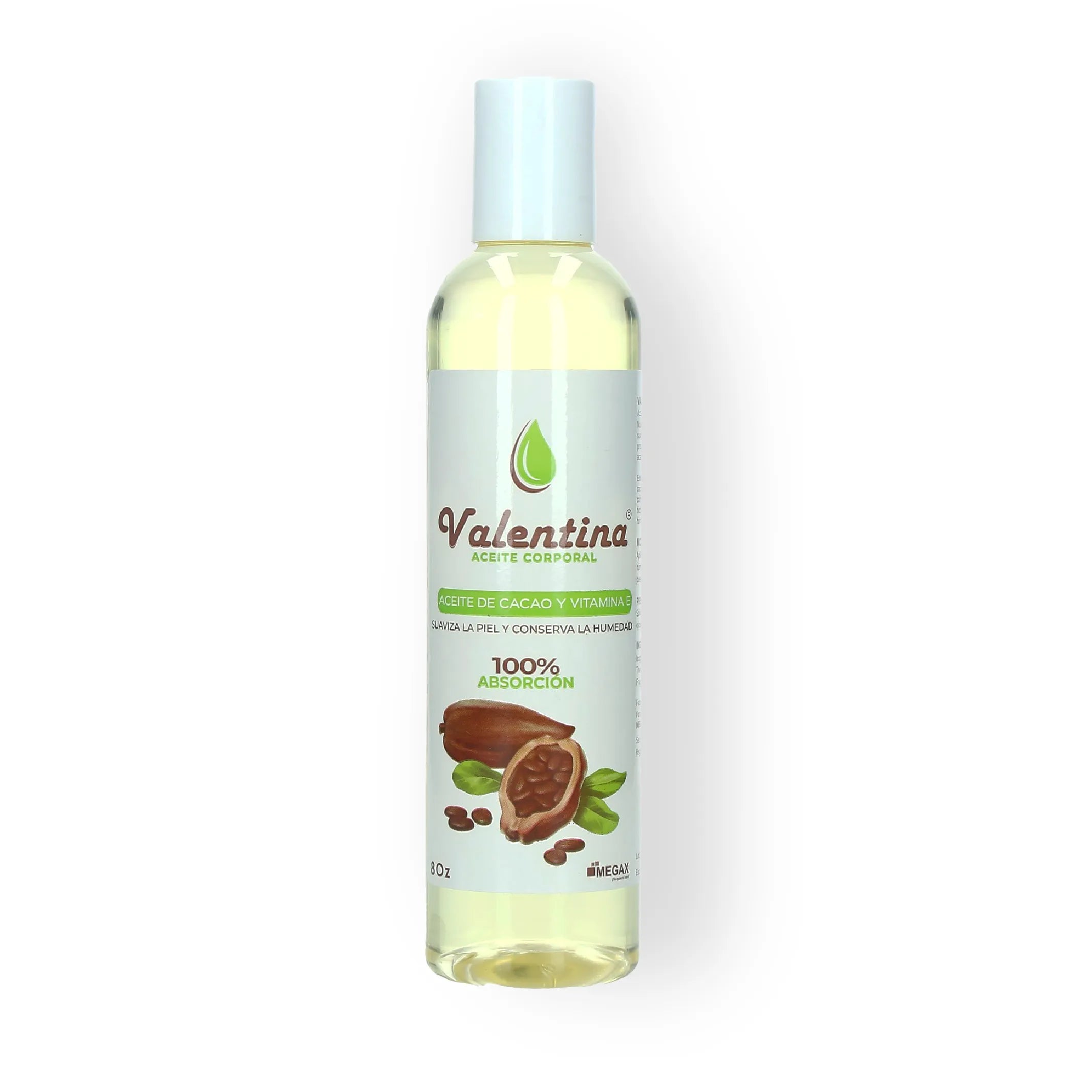 Valentina Aceite Corporal de Cacao y Vitamina E 8Oz