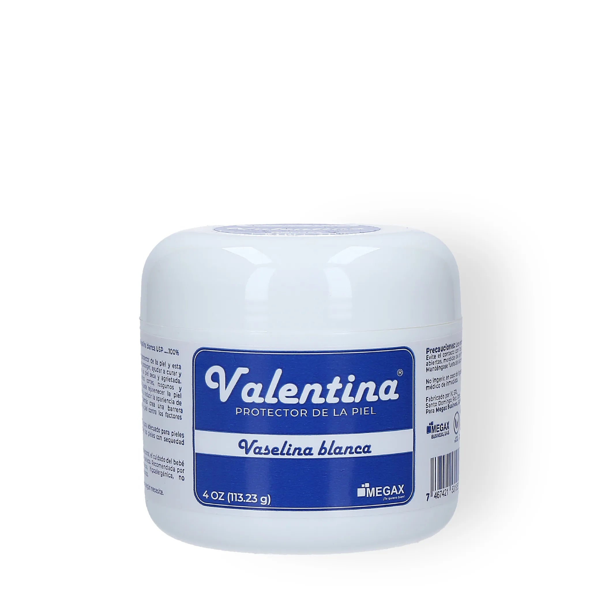 Valentina Vaselina Blanca Protector de la Piel 4Oz