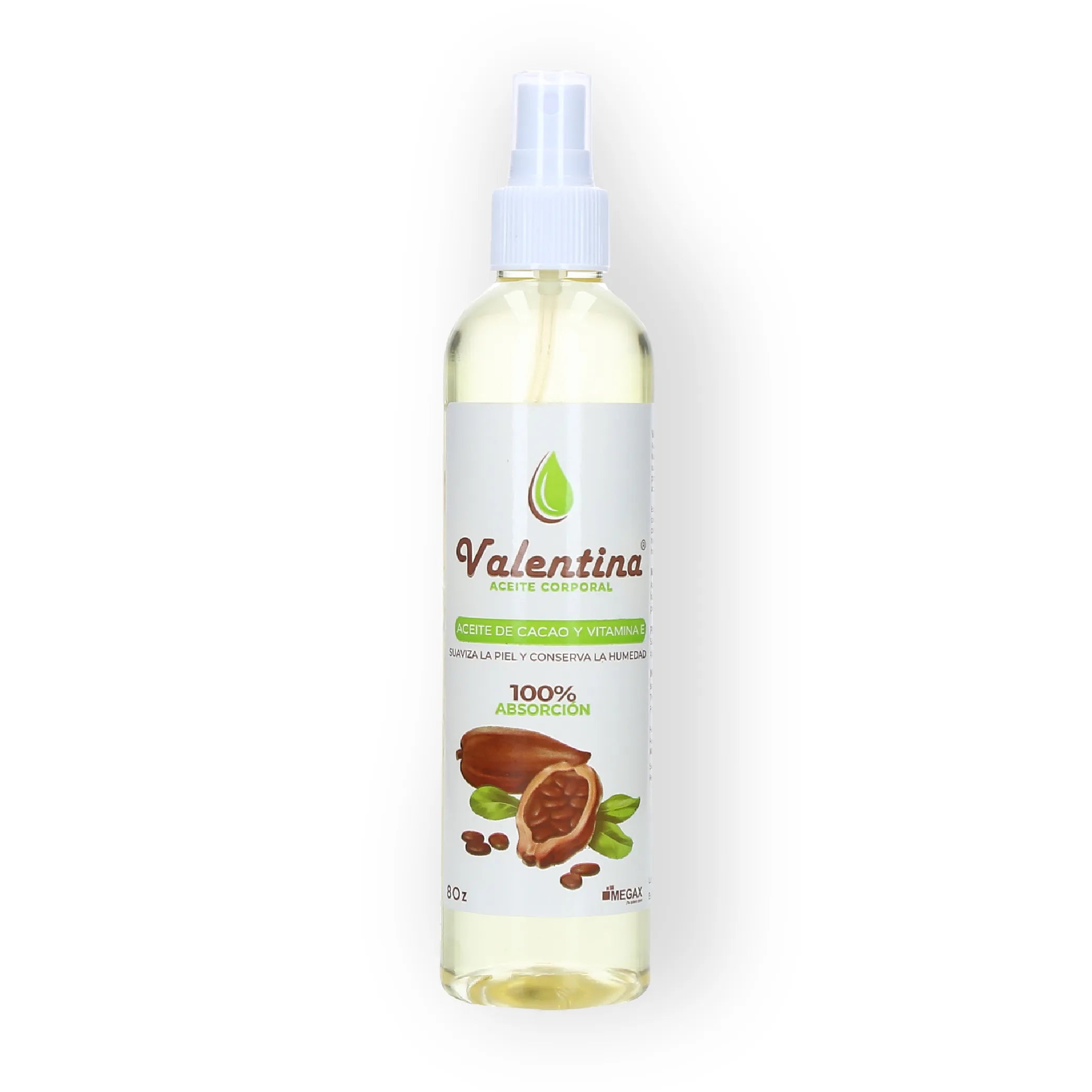 Valentina Aceite Corporal de Cacao y Vitamina E 8Oz
