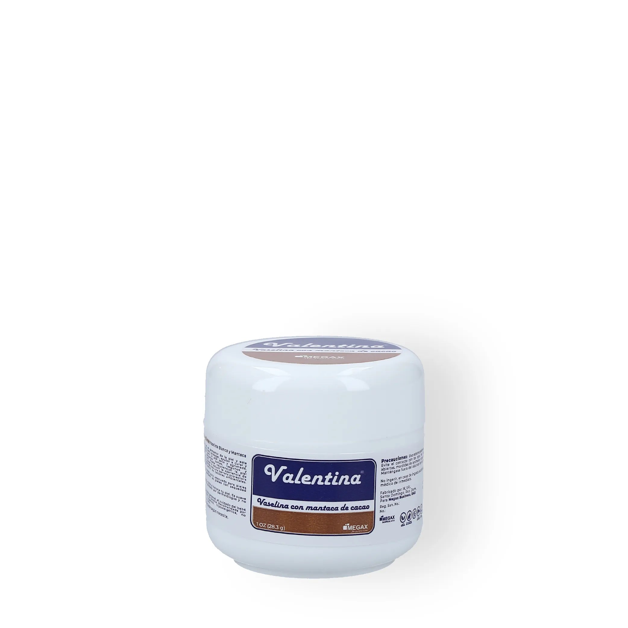 Valentina Vaselina Blanca con Manteca de Cacao 1Oz