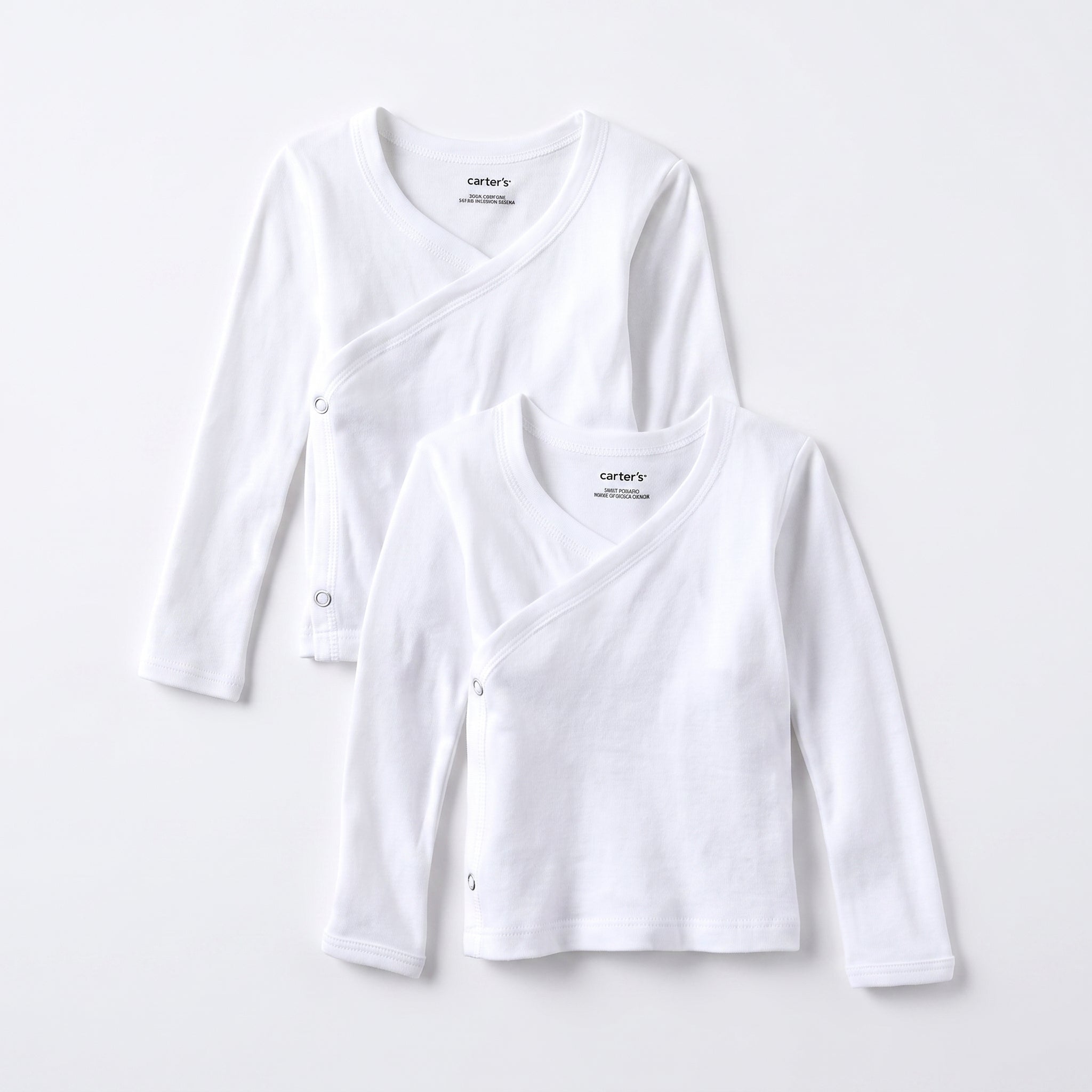 Camisa Blanca Mangas Largas 2pc NB