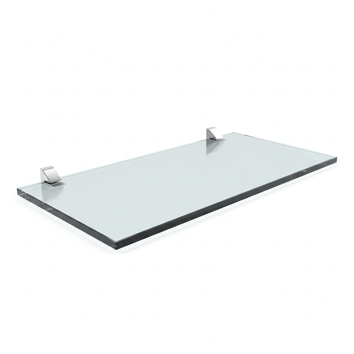 Repisa Prat-k 08617.005 0,8x20x40 Cm Recta Vidrio Vetro Soporte Cromado
