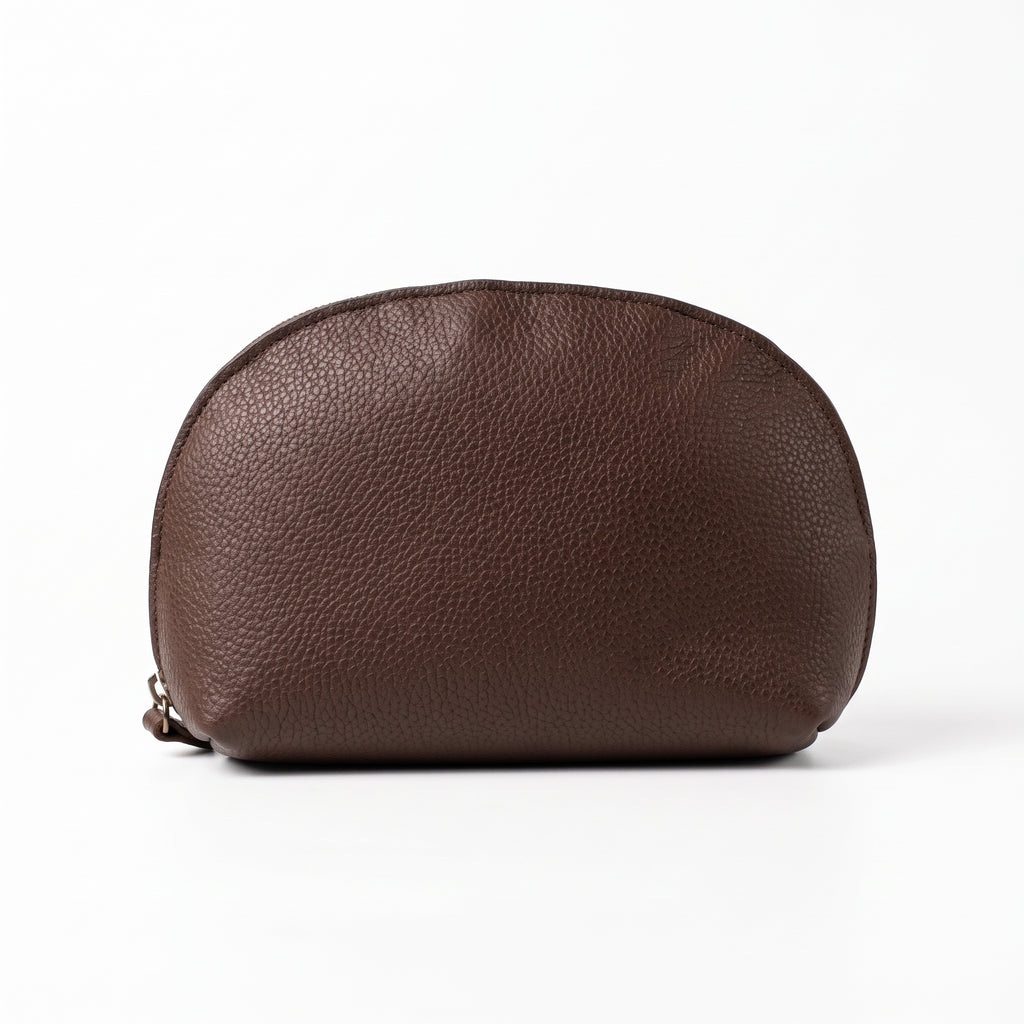 Red Cosmetic Bag - Brown
