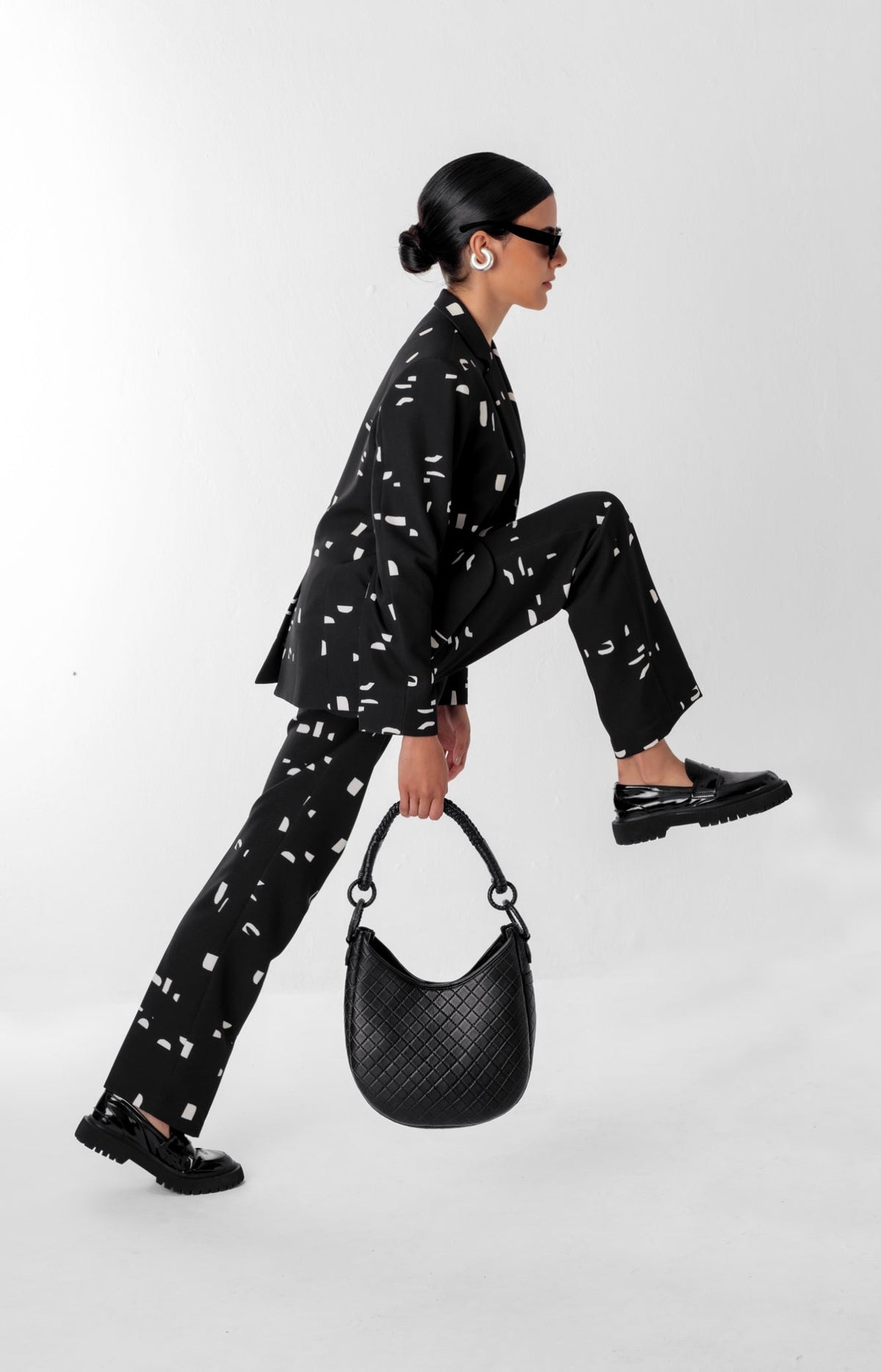 Saddle shoulder bag, hobo,  calf leather luxury designer piece