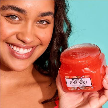 TREE HUT SCRUB PEACH SORBET 18OZ