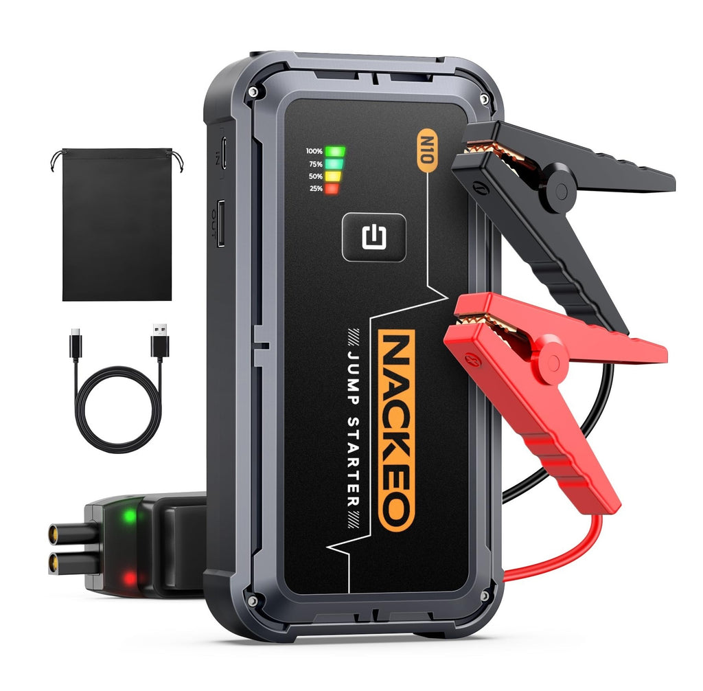 Cargador Jumper De Batería Portátil NACKEO 5000A 12V Con Carga Rápida 12000mAh