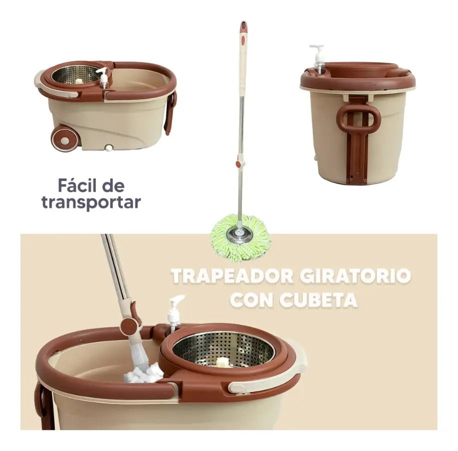 Suape Giratorio Con Ruedas Super Spin