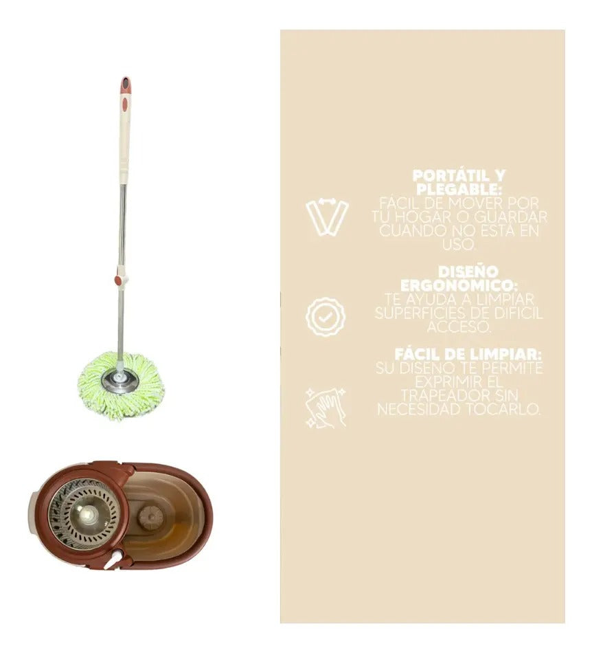 Suape Giratorio Con Ruedas Super Spin