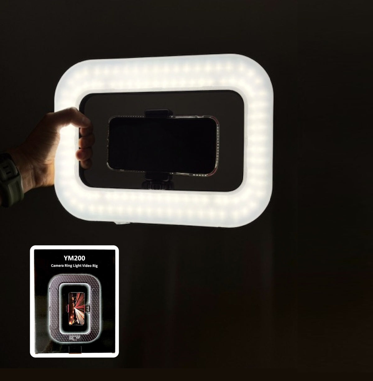 Aro De Luz Profesional Con Tres Tonos y Soporte Integrado YM-200