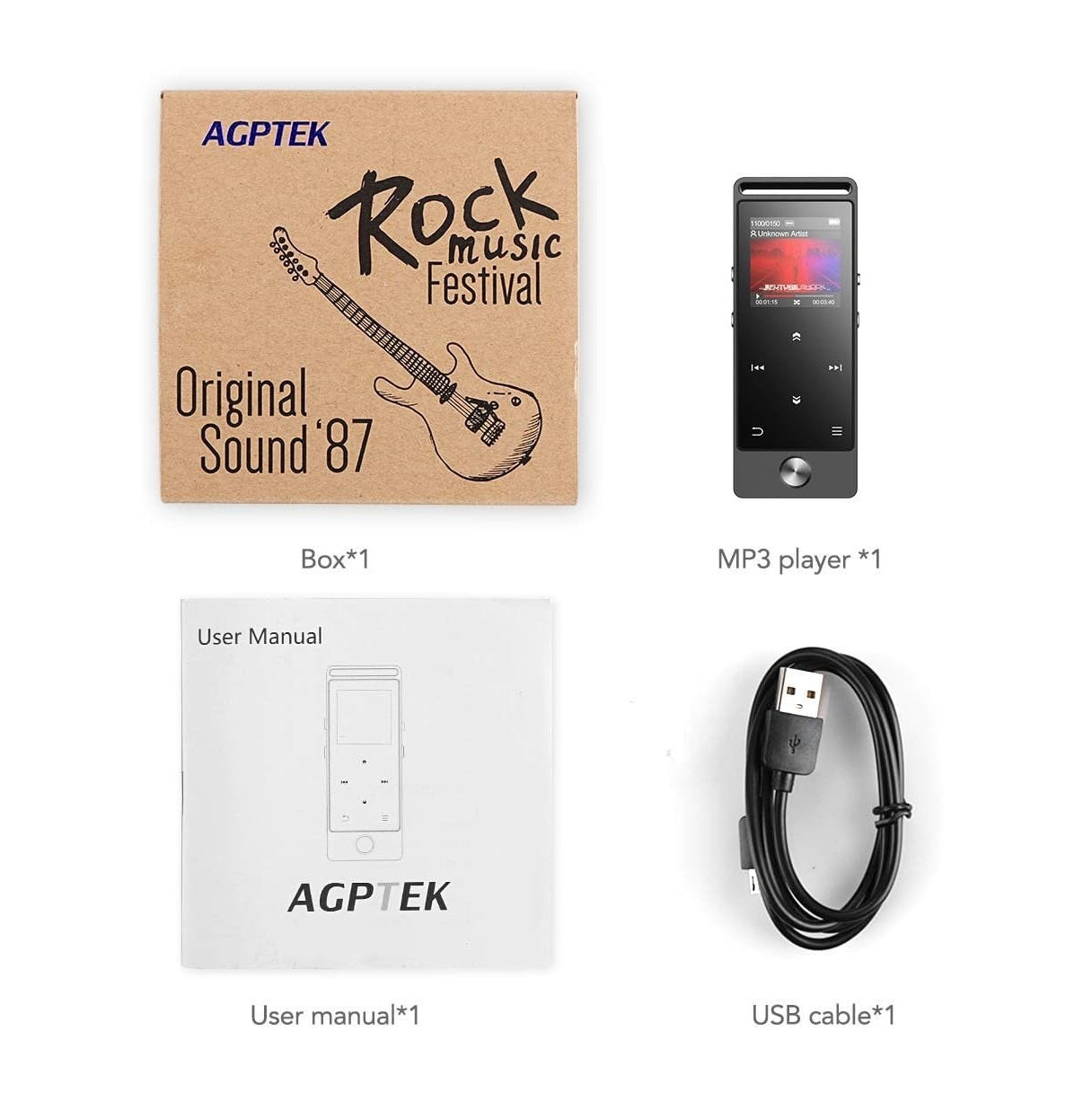 Reproductor MP3 Bluetooth Hi-Fi Con Pantalla HD (8GB)