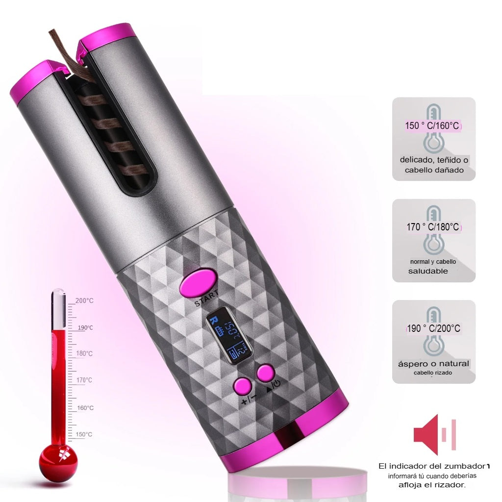 Rizador De Cabello Inalámbrico y Recargable 5000 mAh