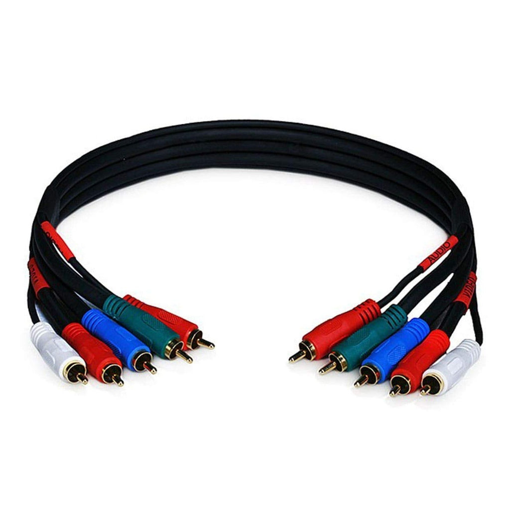 Cable Coaxial De Video/Audio Componente 100320 22AWG 5-RCA, 6 pies
