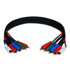 Cable Coaxial De Video/Audio Componente 100320 22AWG 5-RCA, 6 pies