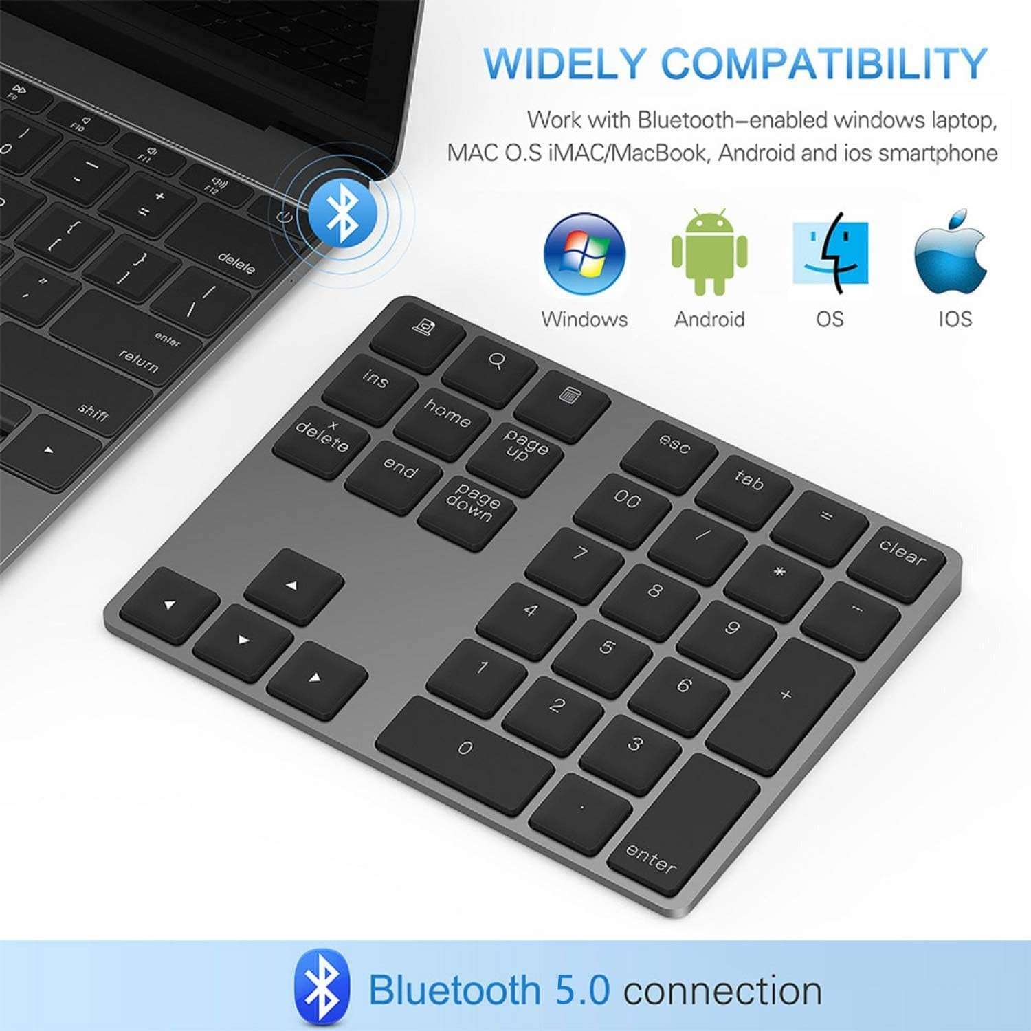 Teclado Numérico Inalambrico Recargable