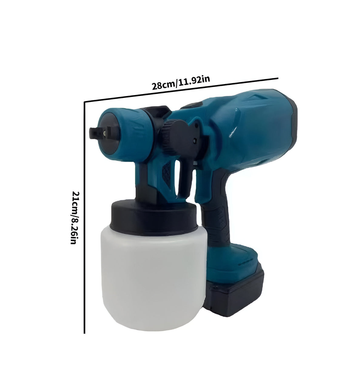 Pistola De Pintura Inalámbrica 21V 4.0Ah Con 2 Baterías