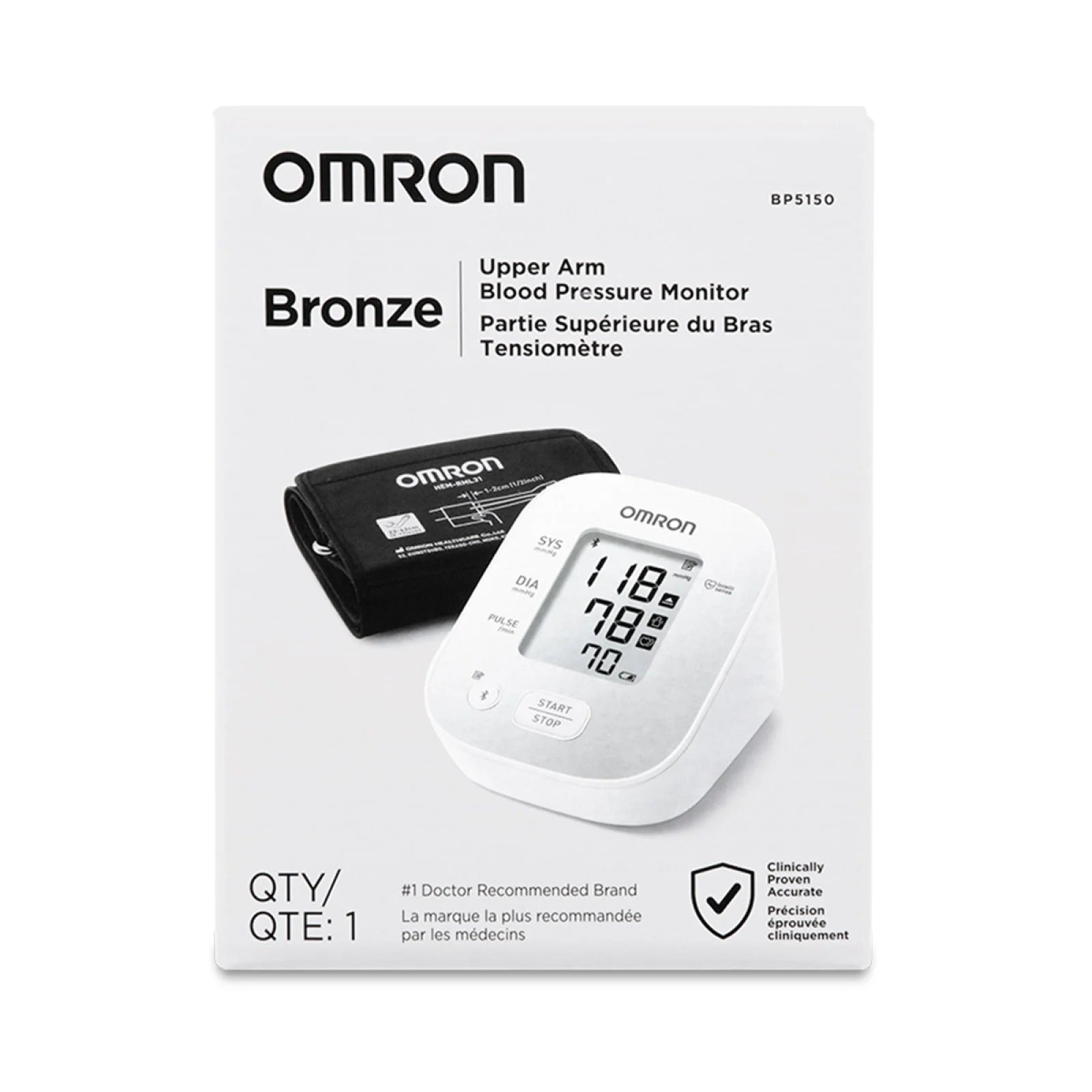Medidor Presión Omron Bronze BP5150 (Bluetooth)