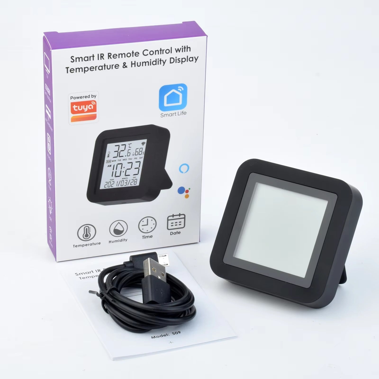 Control Remoto Inteligente IR Y Control De Humedad Temperatura WiFi Compatible Con Alexa y Google