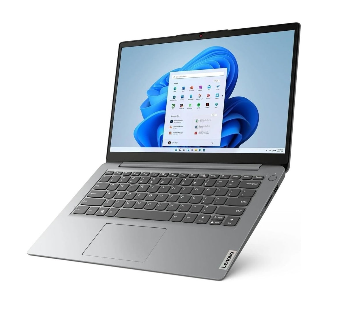 Laptop Lenovo ideapad 1 8GB 128GB SSD Windows 11 S HD Intel N4500 Office 365 1TB Cloud (Ultra Fina) (14")