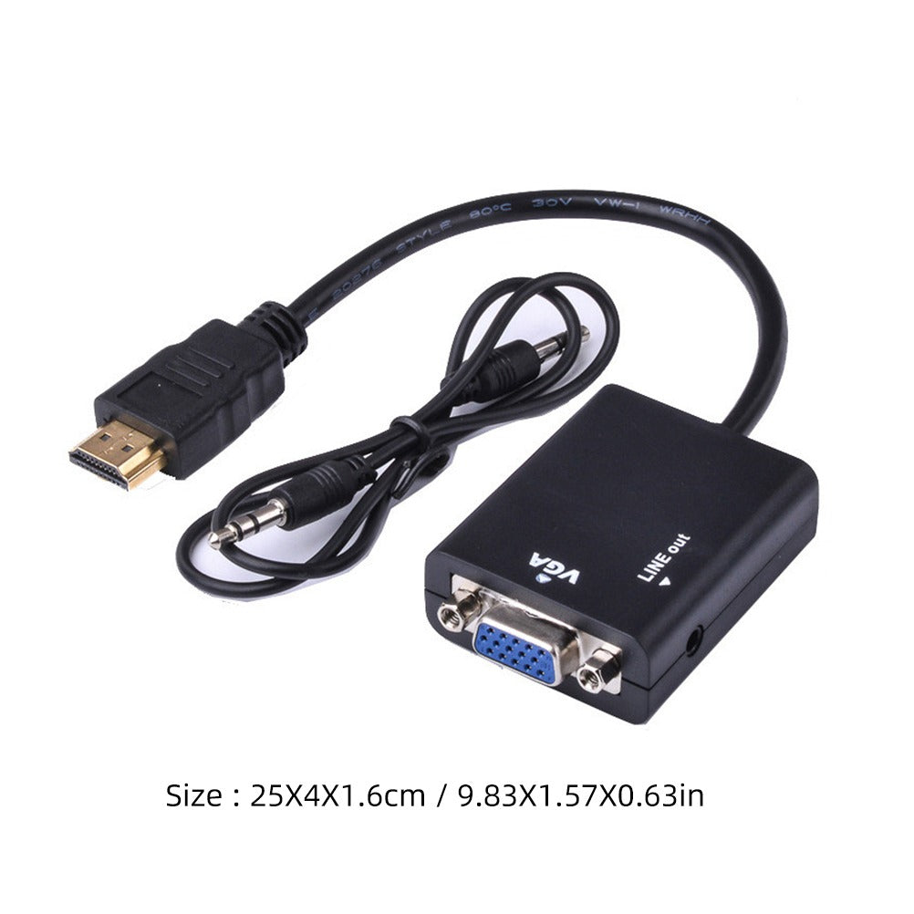 HDMI A VGA 3.5mm Con Salida De Audio