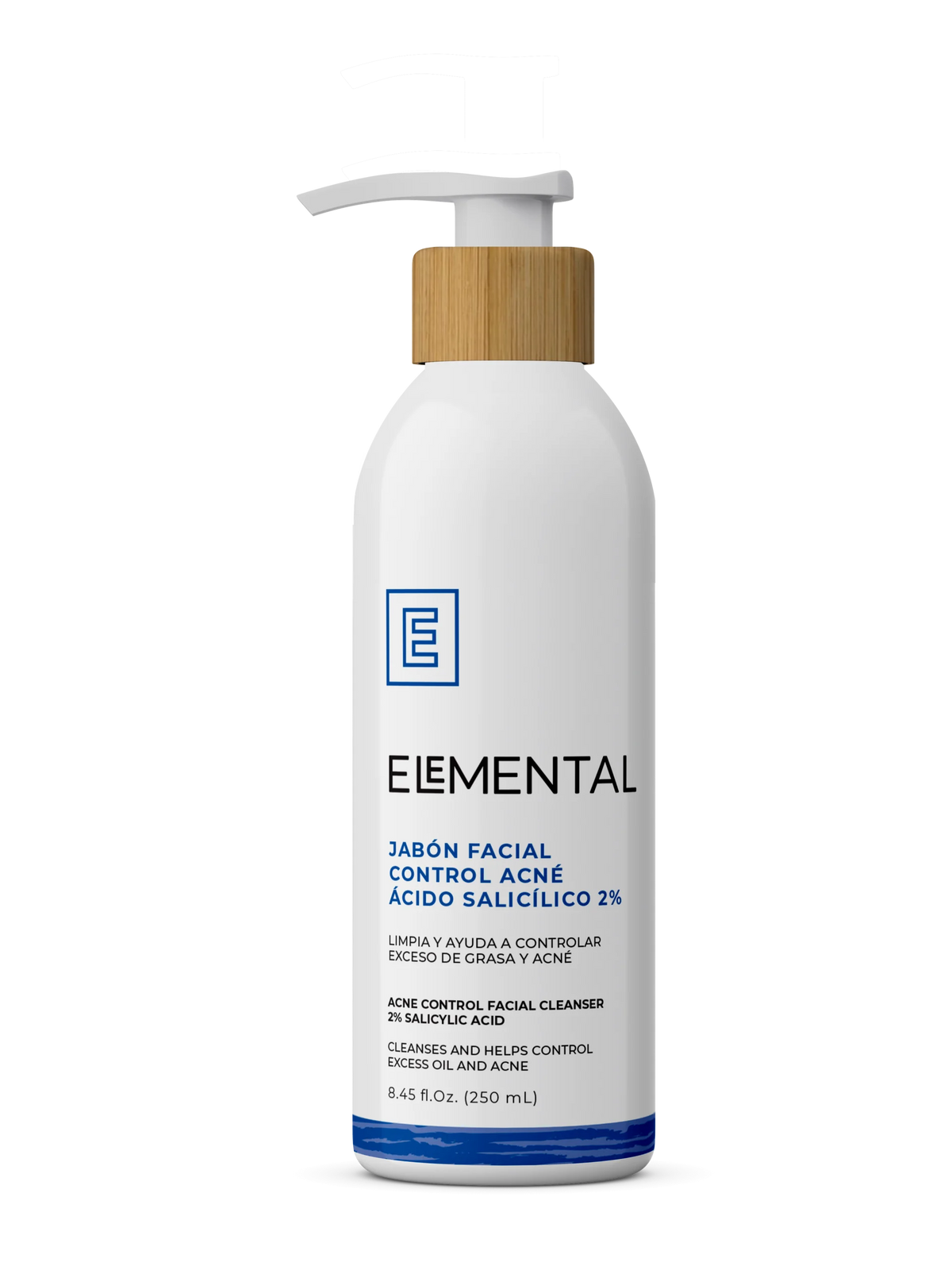 ELEMENTAL Jabón facial Control Acné con Ácido Salicilico 2% 8oz