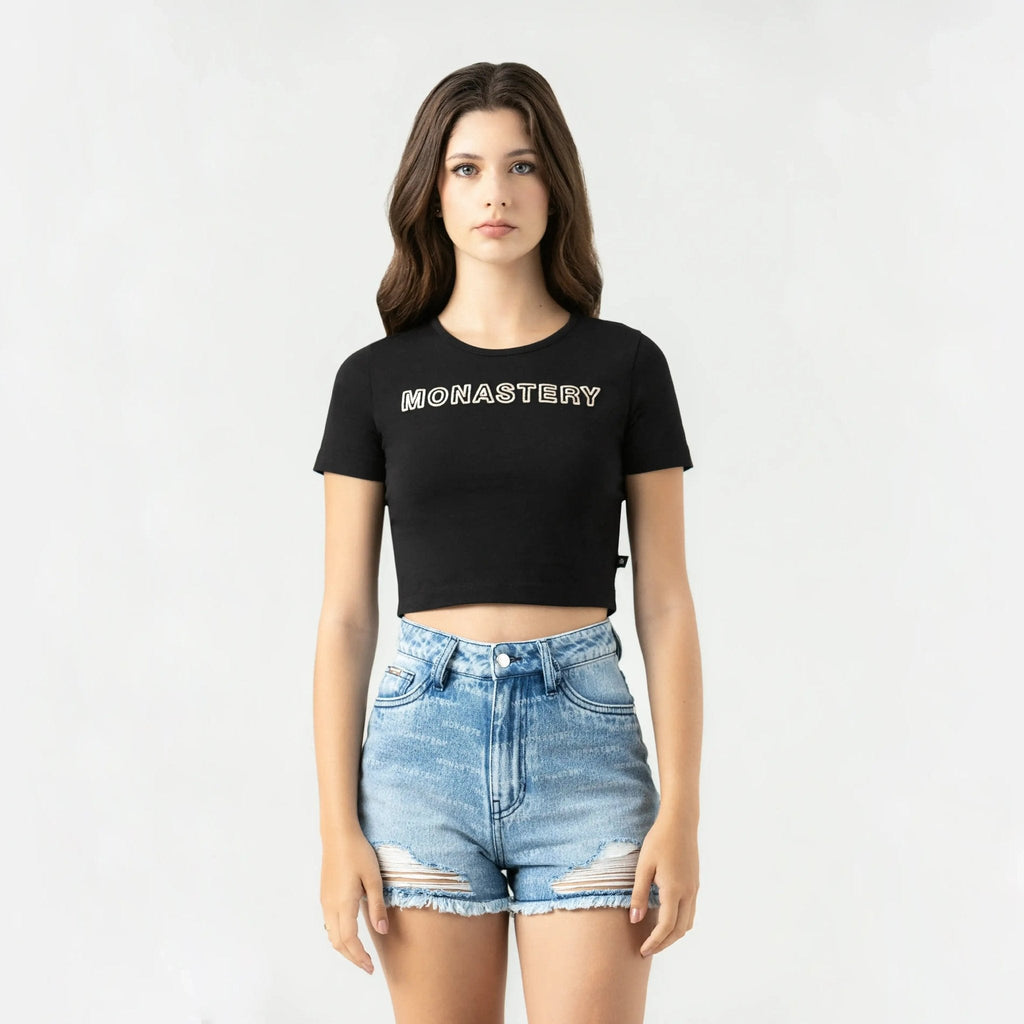 KAIA CROP TOP WOMEN BLACK - Monastery | Tienda Oficial Colombia