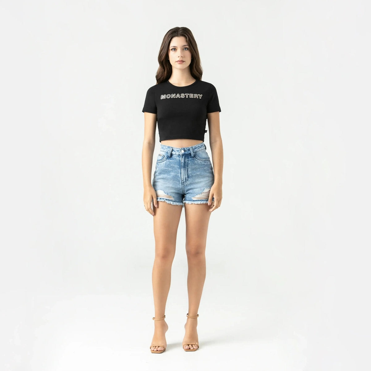 KAIA CROP TOP WOMEN BLACK - Monastery | Tienda Oficial Colombia