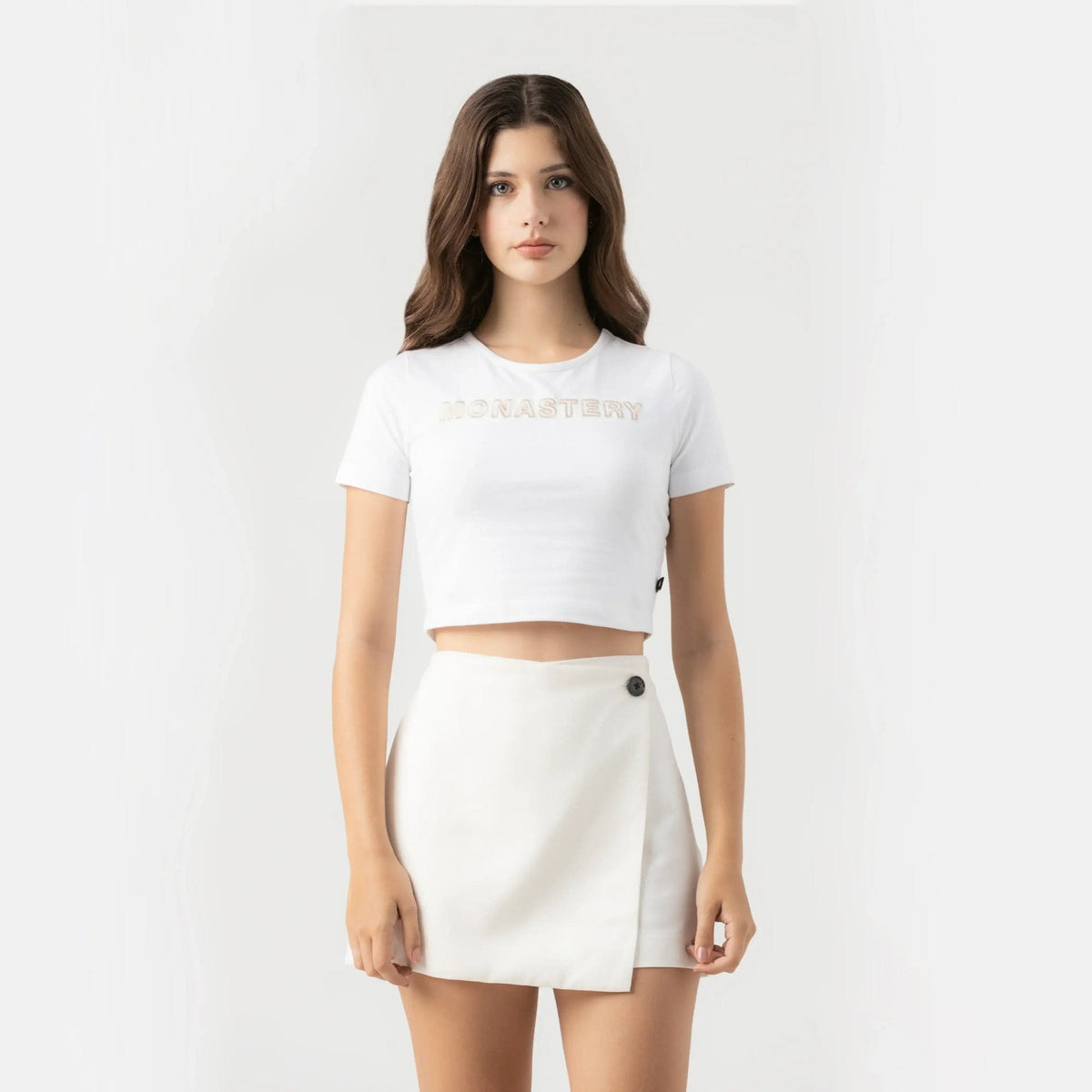 KAIA CROP TOP WOMEN WHITE - Monastery | Tienda Oficial Colombia