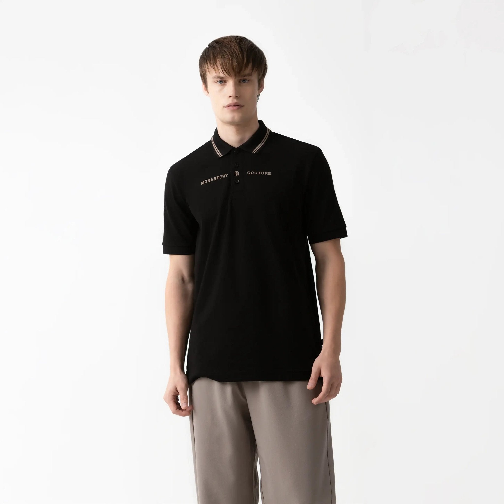 KORION POLO MEN BLACK - Monastery | Tienda Oficial Colombia
