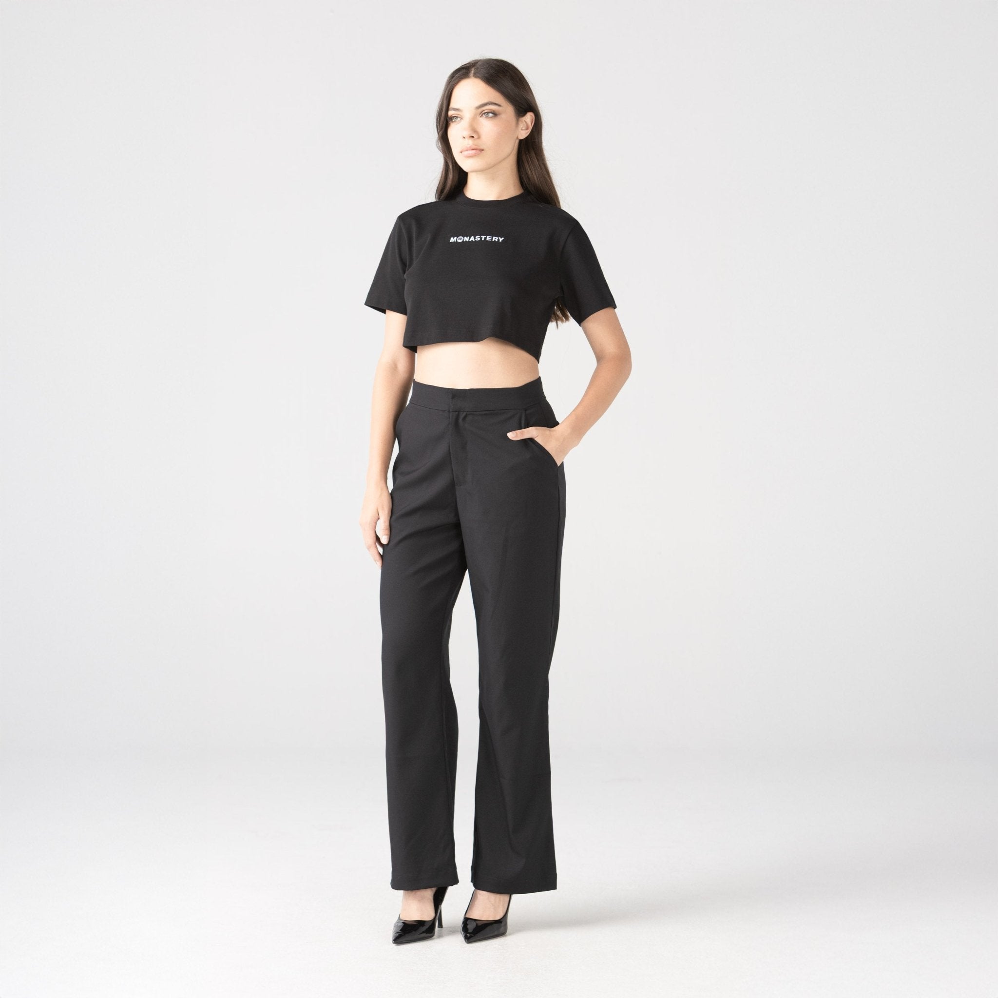 KUBLAI CROP TOP WOMEN BLACK - Monastery | Tienda Oficial Colombia