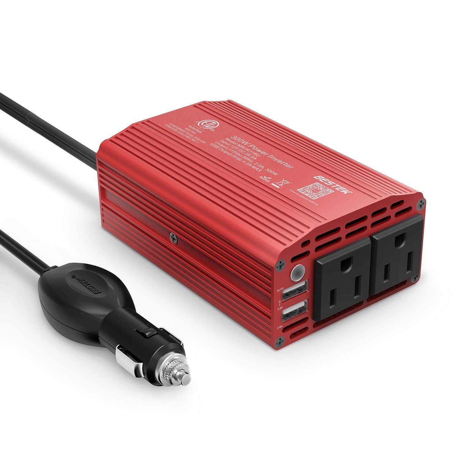 Convertidor Vehículo 12v a 110v 300W