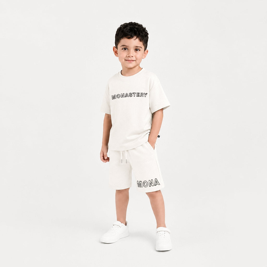 LEGATUS BURDA SHORT KIDS EGRET - Monastery | Tienda Oficial Colombia