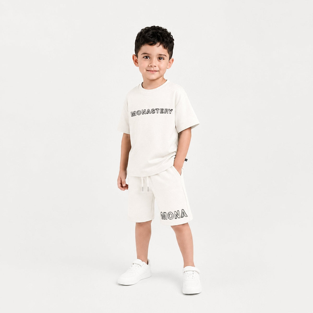 LEGATUS BURDA SHORT KIDS EGRET - Monastery | Tienda Oficial Colombia