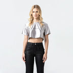LENA CROP TOP WOMEN SILVER - Monastery | Tienda Oficial Colombia